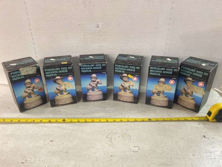 (6) ROCKING HORSE MUSICAL BOXES