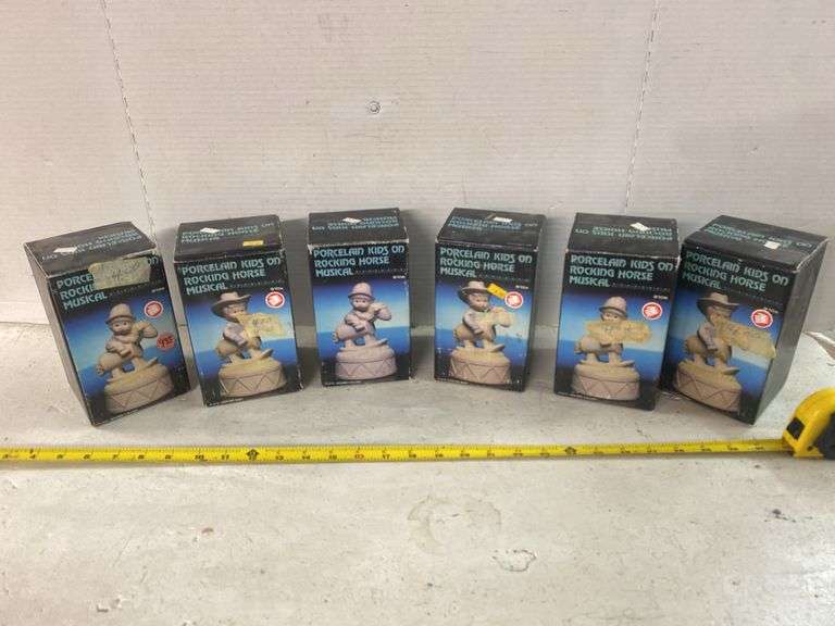 (6) ROCKING HORSE MUSICAL BOXES