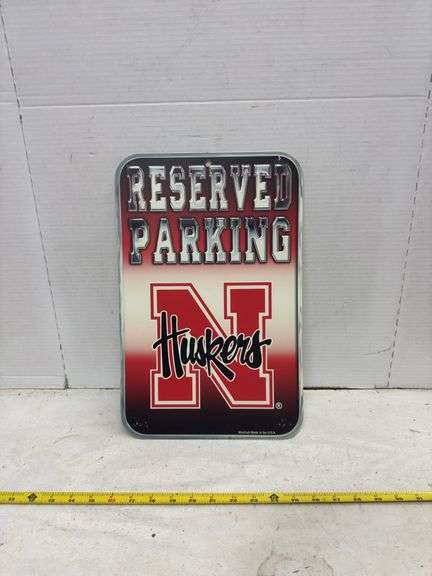 HUSKER RESERVED PARKING SIGN