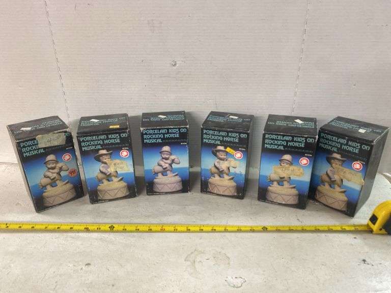 (6) ROCKING HORSE MUSICAL BOXES