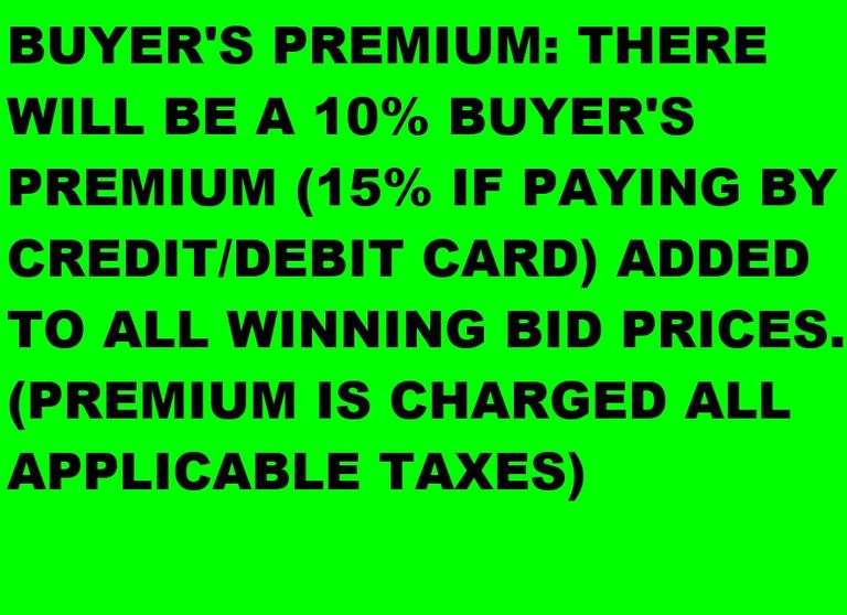 BUYER'S PREMIUM INFORMATION