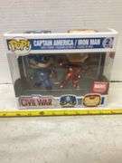 FUNKO POP MARVEL STUDIOS CIVIL WAR CAPTAIN AMERICA / IRON MAN 2 PACK FIGURINES