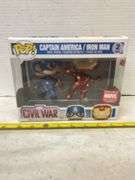 FUNKO POP MARVEL STUDIOS CIVIL WAR CAPTAIN AMERICA / IRON MAN 2 PACK FIGURINES