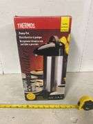 THERMOS 2QT. SWIVEL BASE COFFEE BUTLER PUMP POT