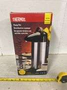 THERMOS 2QT. SWIVEL BASE COFFEE BUTLER PUMP POT