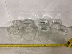CROWN ROYAL AND GLASS DRINKING CUPS