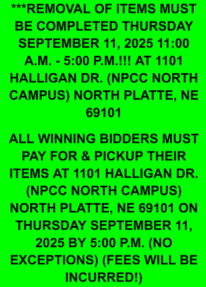 REMOVAL DATE, TIME, & INFORMATION