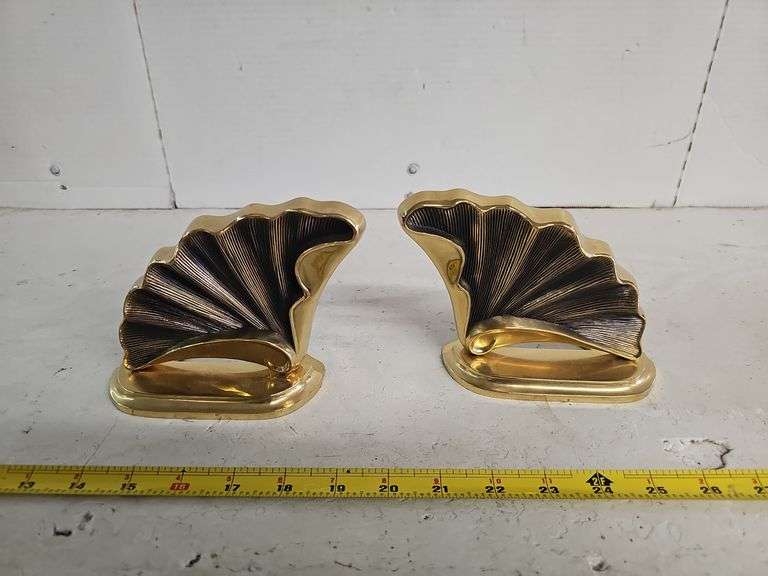 BRASS BOOK ENDS