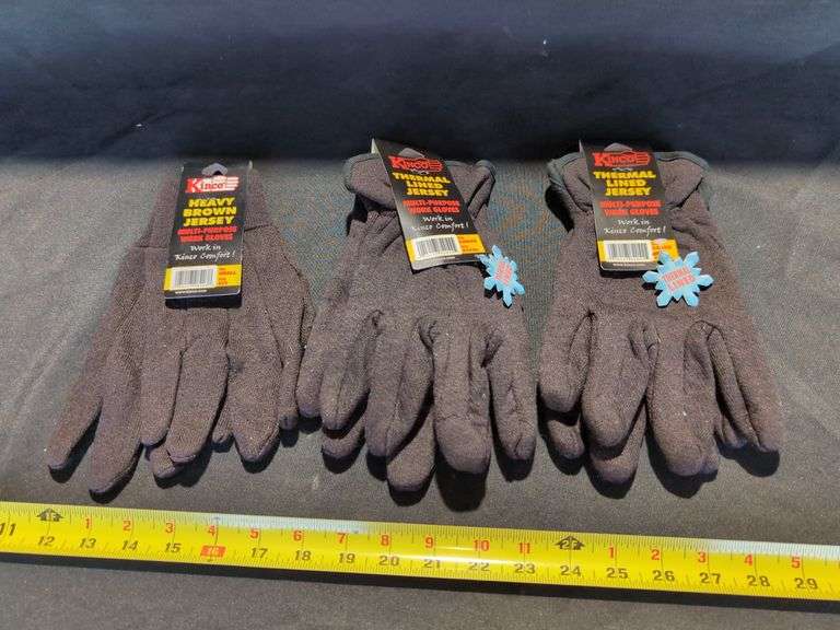 (1) SMALL & (2) LARGE PAIR OF WORK GLOVES