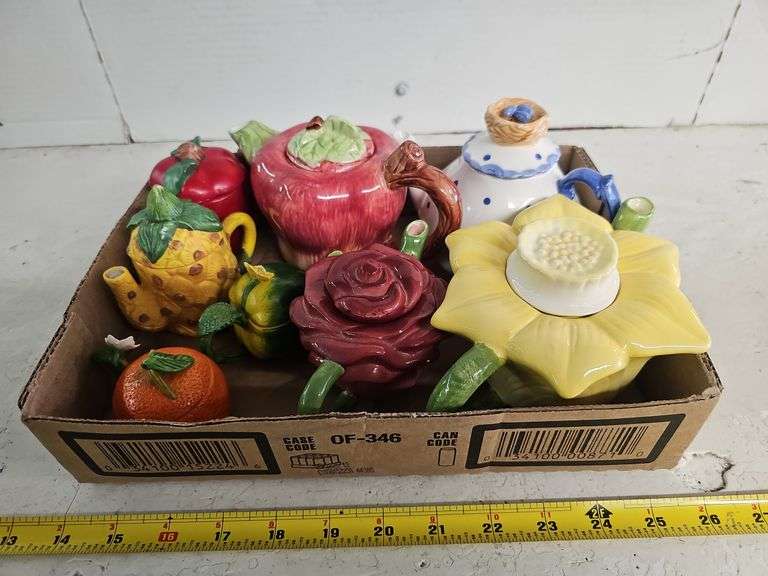 ASSORTED TEA POTS