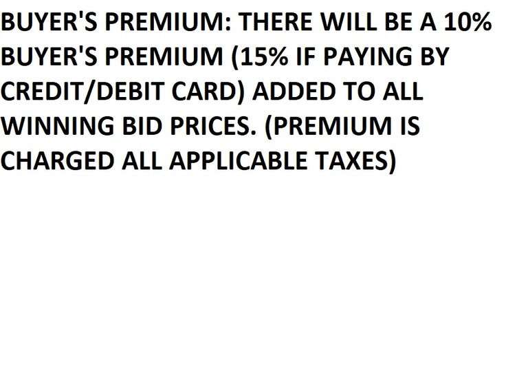 BUYER'S PREMIUM INFORMATION