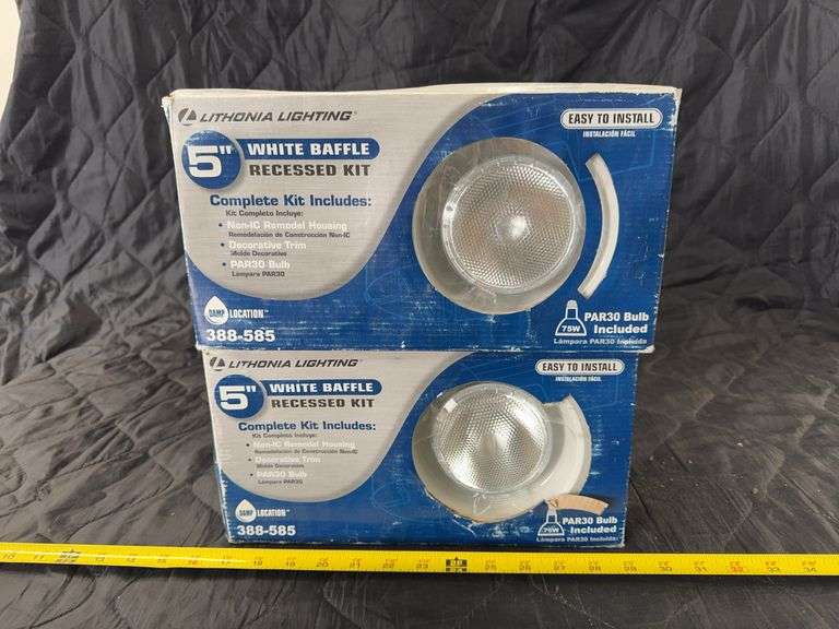 (2) 5” WHITE BAFFLE RECESSED KITS - Isabell Auction