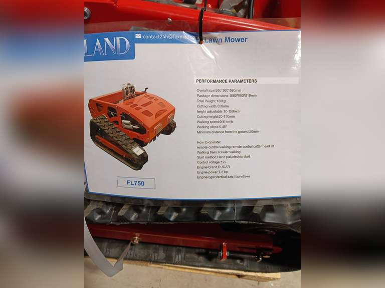 FL750 Remote Control Lawn Mower Jardine Auctioneers