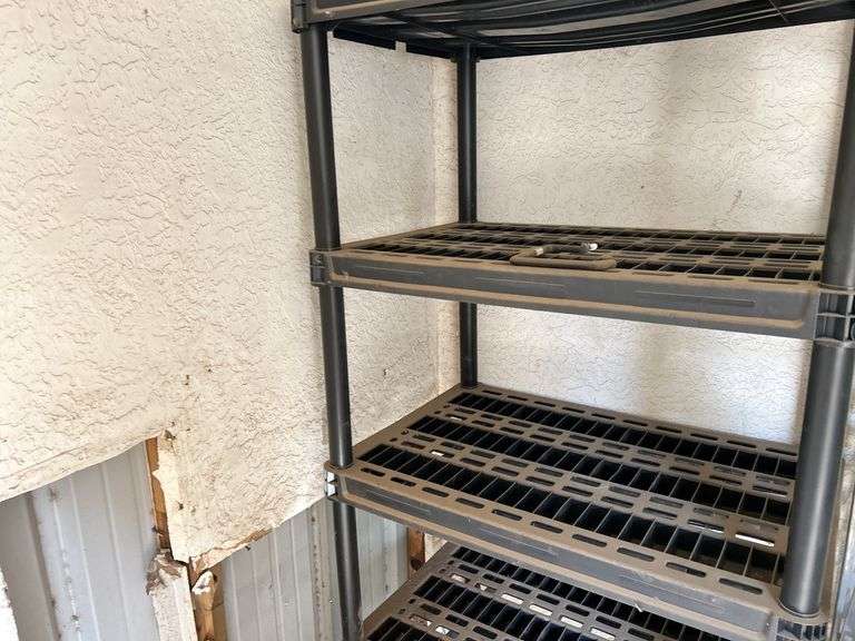 Qty 3 Plastic Shelving J&J Auctioneers LLC