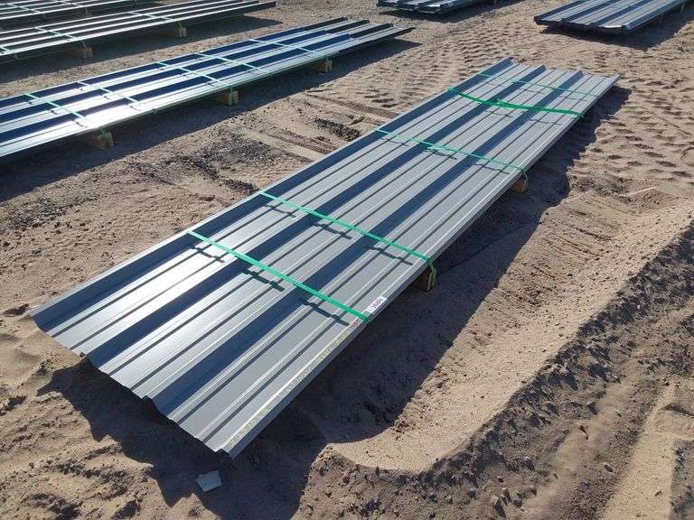 Quaker Gray R Panel Qty 14ft 28GA R Panels Light Grey - J&J Auctioneers LLC