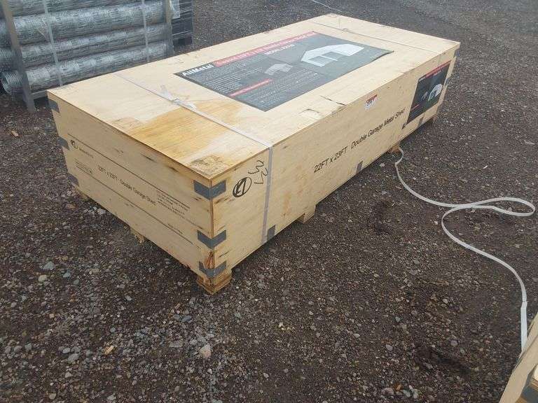 22 ft x 23 ft Double Garage Metal Shed