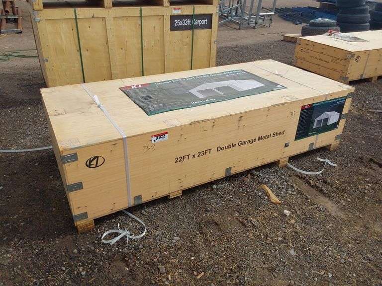 23ftx22ft Double Garage Metal shed