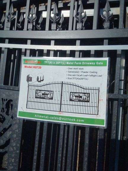 20 ft Bi-Parting Wrought Iron Gate