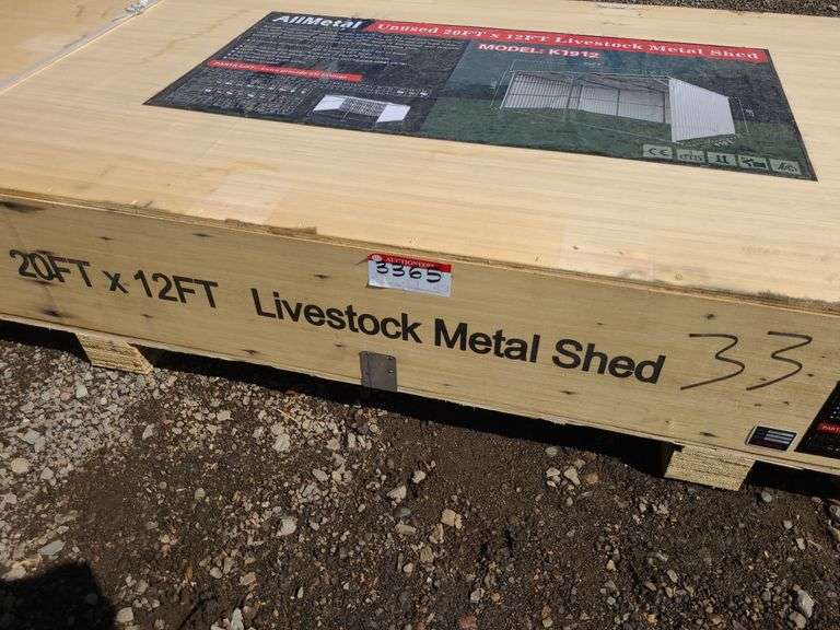 20 Ft. x 12 Ft. Livestock Metal Shed