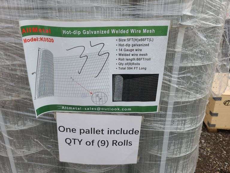 Qty of 9 Rolls 6 ft 5 in x 7 ft 8 in  Mesh Fencing
