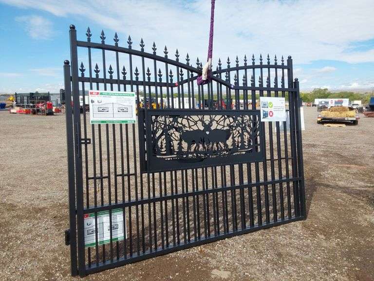 7FTx 20FT Metal Farm Driveway  Gate