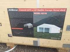 22 ft x 23 ft Double Garage Metal Shed
