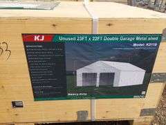 23ftx22ft Double Garage Metal shed
