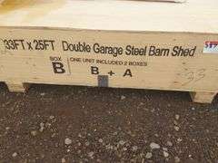 33 ft x 25 ft Double Garage Steel Barn Shed