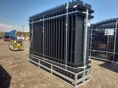 Qty of 24 10FT x 7FT Powder  Coated Steel Site Fence