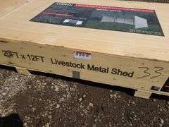 20 Ft. x 12 Ft. Livestock Metal Shed