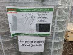 Qty of 9 Rolls 6 ft 5 in x 7 ft 8 in  Mesh Fencing