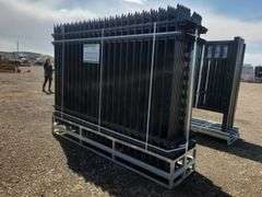 Qty of 24 10FT x 7FT Powder  Coated Steel Site Fence
