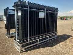 Qty of 24 10FT x 7FT Powder  Coated Steel Site Fence