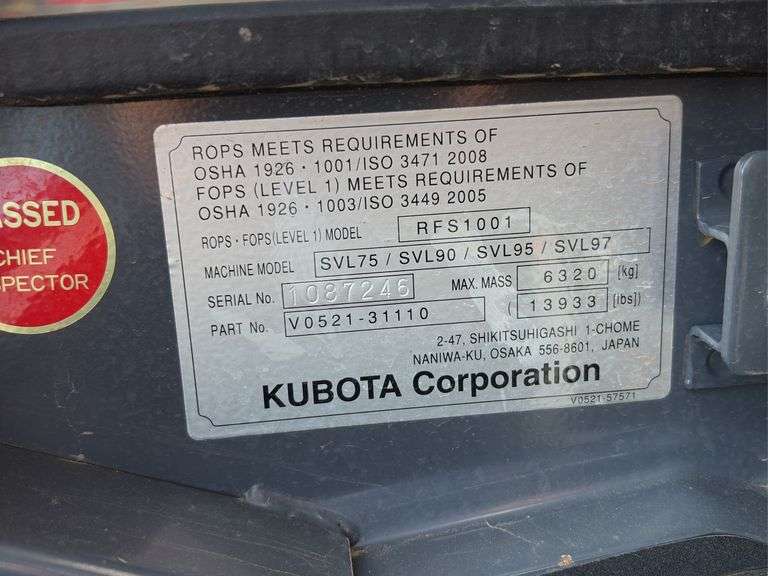 2023 Kubota SVL 97 Compact Track Loader