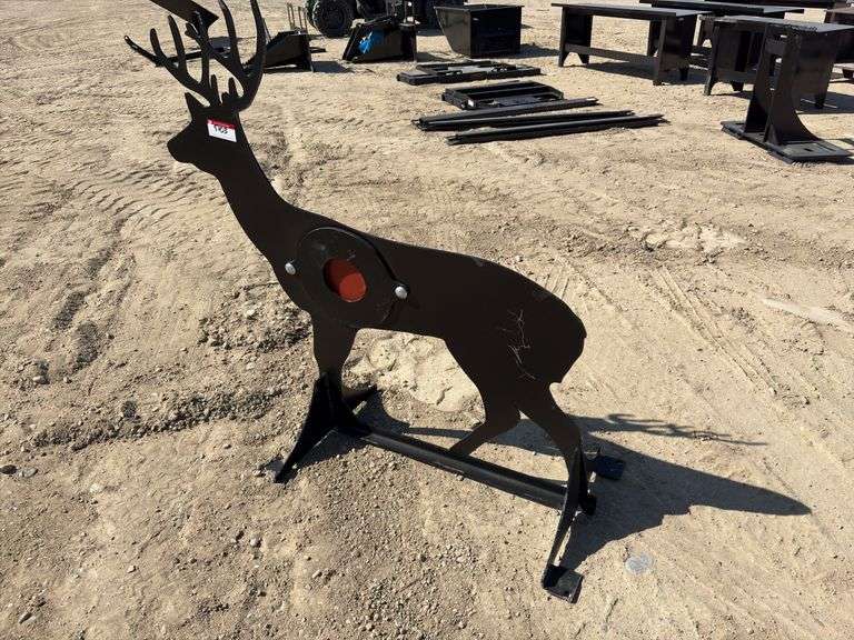 3/8" AR500 Steel Deer Shooting Target W/Heart Flapper