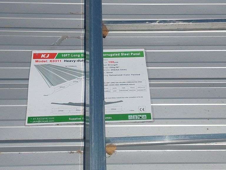 Qty 100 10FT Long Galvalume Corrugated Steel Panel