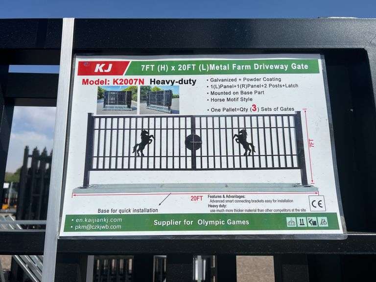 20 ft x 7 ft Metal Farm Gate