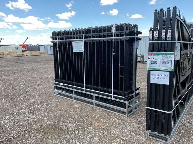 Qty 24 10FT x 7FT Powder  Coated Steel Site Fence Panels
