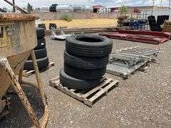 Qty (4) 255/70R22.5 Tires