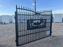 7FT(H)x 20FT(L) Metal Farm Driveway  Gate