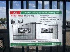 7FT(H)x 20FT(L) Metal Farm Driveway  Gate