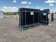 Qty 24 10FT x 7FT Powder  Coated Steel Site Fence Panels