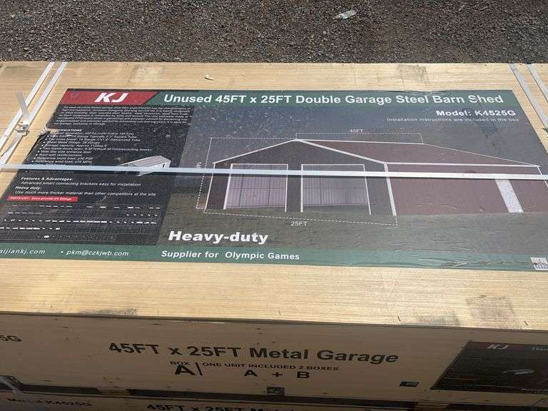 Double Garage Steel Barn Shed 45ft x 25ft - Albuquerque NM
