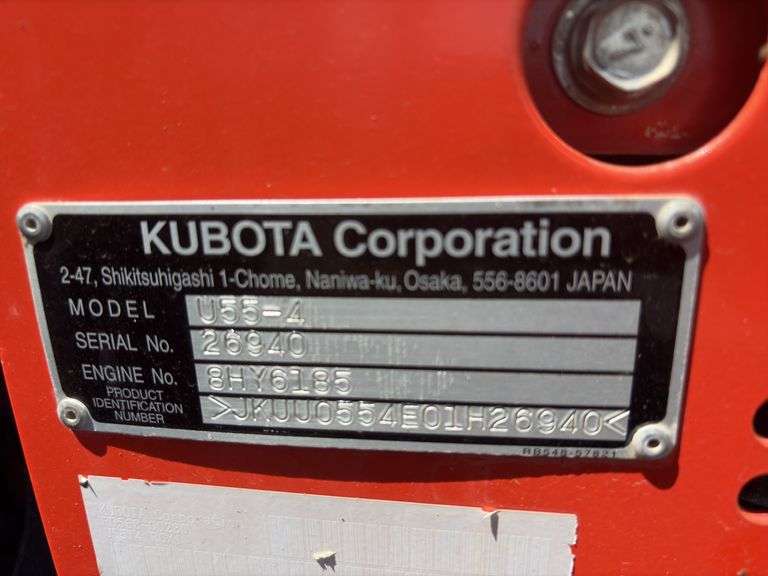 2018 Kubota U55-4 Mini Excavator - Albuquerque, NM