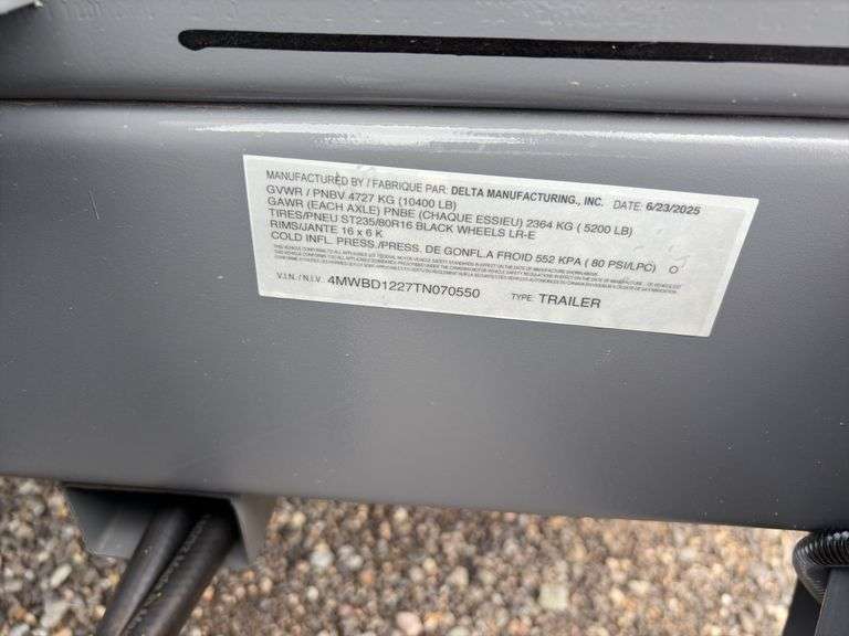 2025 Delta 12 ft T/A Dump Trailer - Albuquerque NM