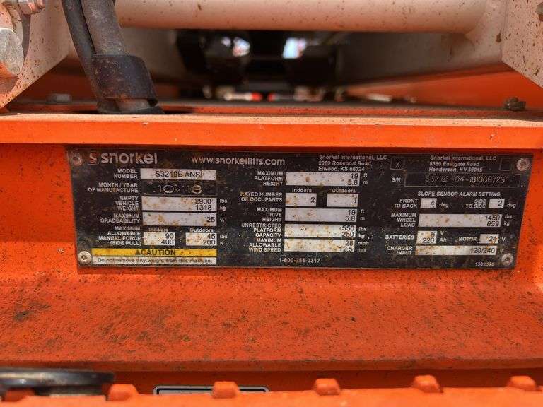 2018 Snorkel S3219E Scissor Lift - Albuquerque, NM