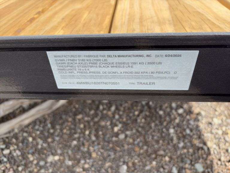 2025 Delta 16ft T/A Utility Trailer - Albuquerque NM