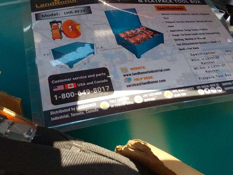 Landhonor Ratchet Tie Down & Flatpack Tool Box - Albuquerque NM