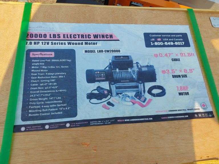 2000 lbs Electric Winch Model LHR-EW2000 - Albuquerque NM