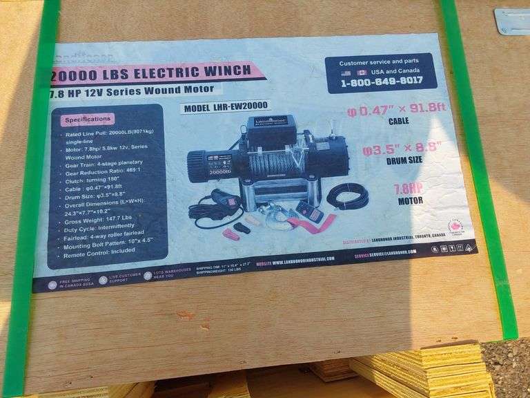 2025 LandHonor LHR-EW2000 2000 Electric Winch - Albuquerque NM